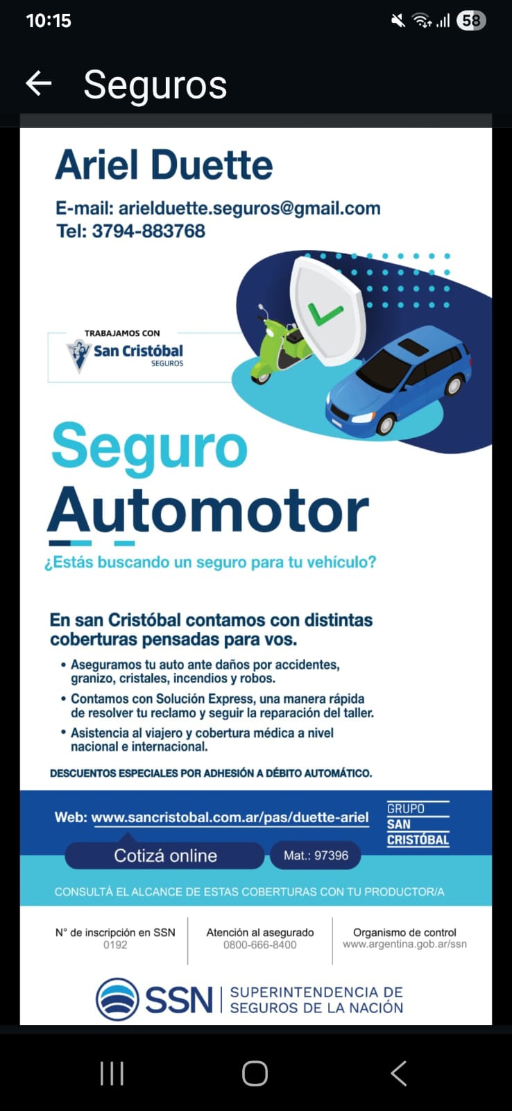 Seguros del Automotor