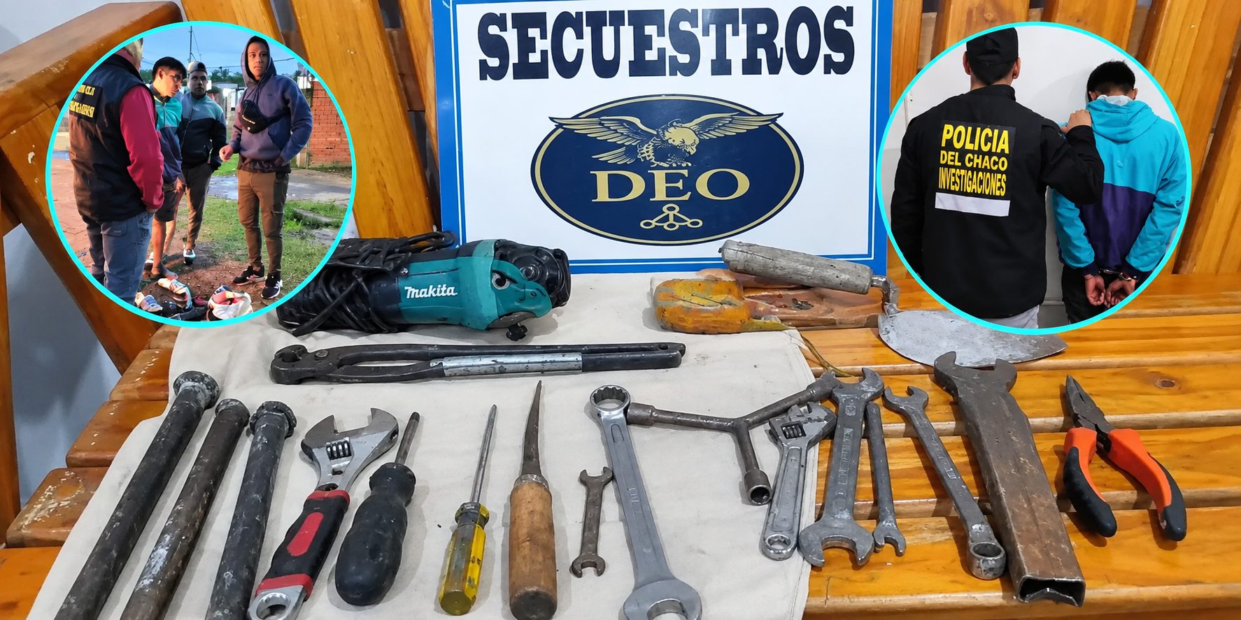 Detuvieron a un joven con herramientas presuntamente robadas de un jardín de Resistencia