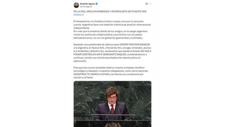 Oposición y sindicatos cuestionaron a Milei por sus planteos ante la ONU