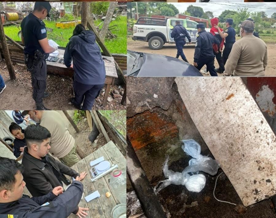 MONTE CASEROS  La Policía aprehendió a dos personas que estarían vinculadas a una investigación por narcomenudeo
