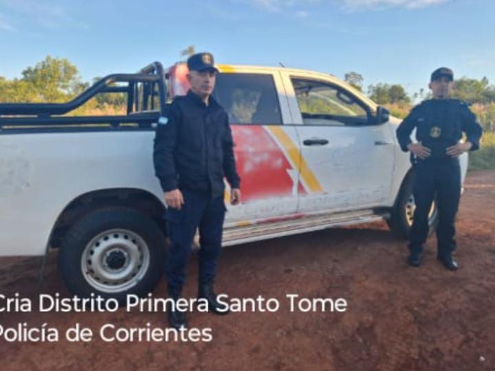 Santo Tome: La Policía recuperó en la Provincia de Misiones una camioneta denunciada como sustraída